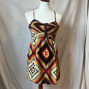Billabong Colorful Geometric Mini Dress